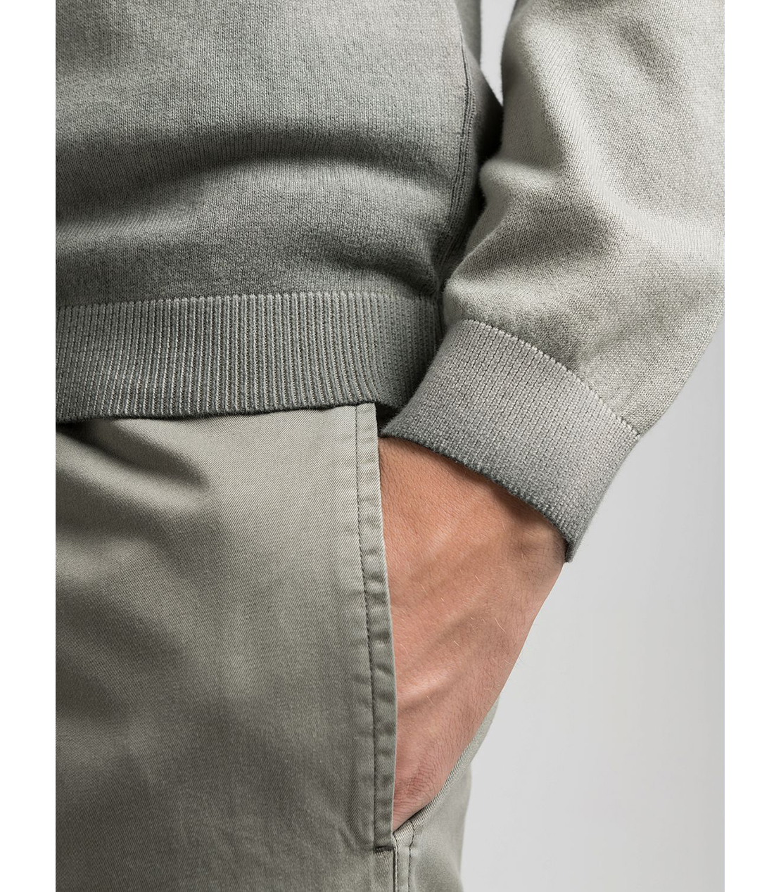 オンブレ ソフトコットンニット 詳細画像 オリーブ 6